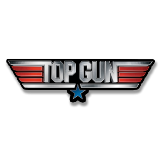 samolepka Top Gun Metal Logo 15 cm