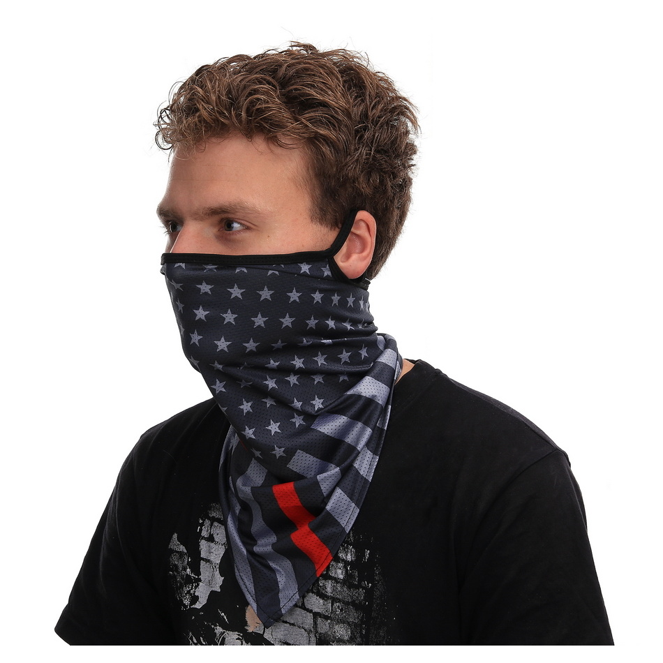 Šátek na obličej USA STYLE šedý
