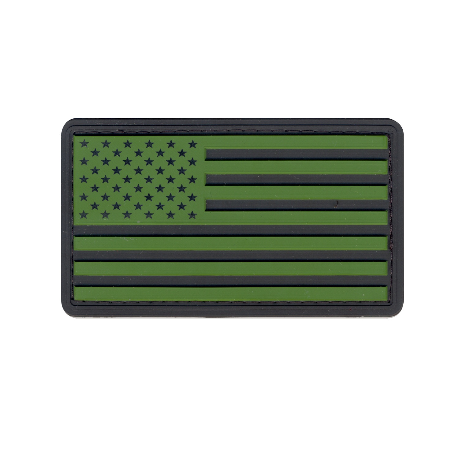 Nášivka US FLAG PVC černo/olivová