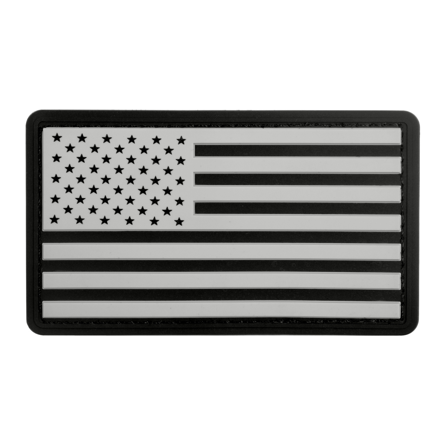 Nášivka vlajka USA plast černá/bílá