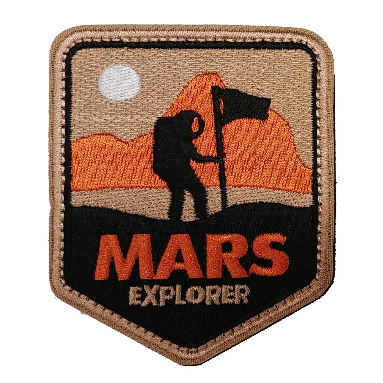 Nášivka MARS EXPLORER béžová 7x8,5cm