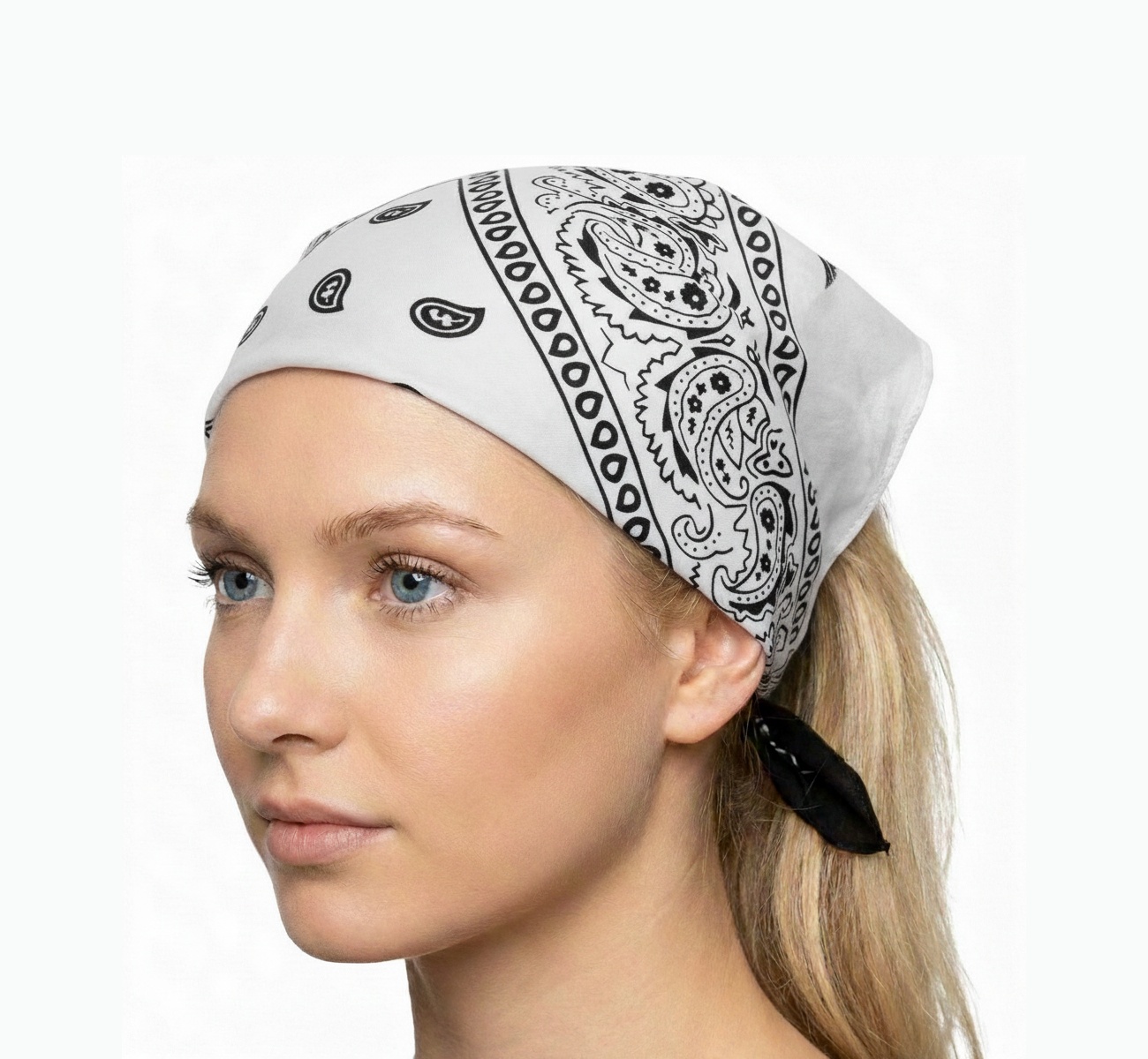 Šátek Bandana bílo/černá