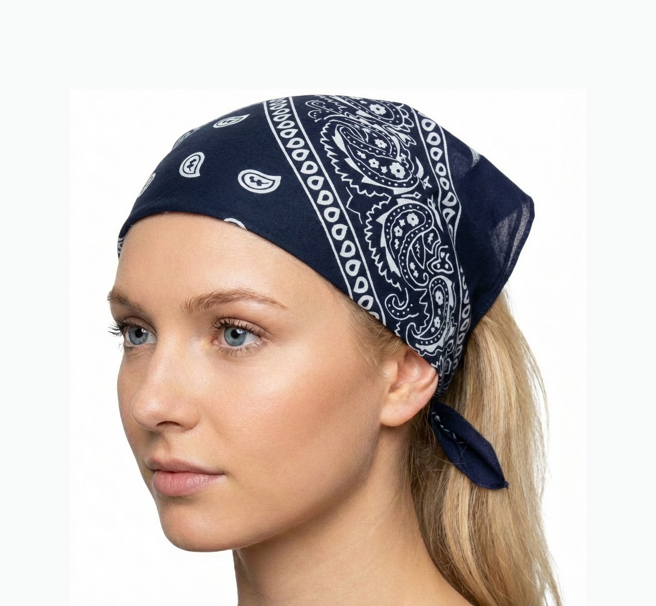 Šátek Bandana tmavě modrá/bílá