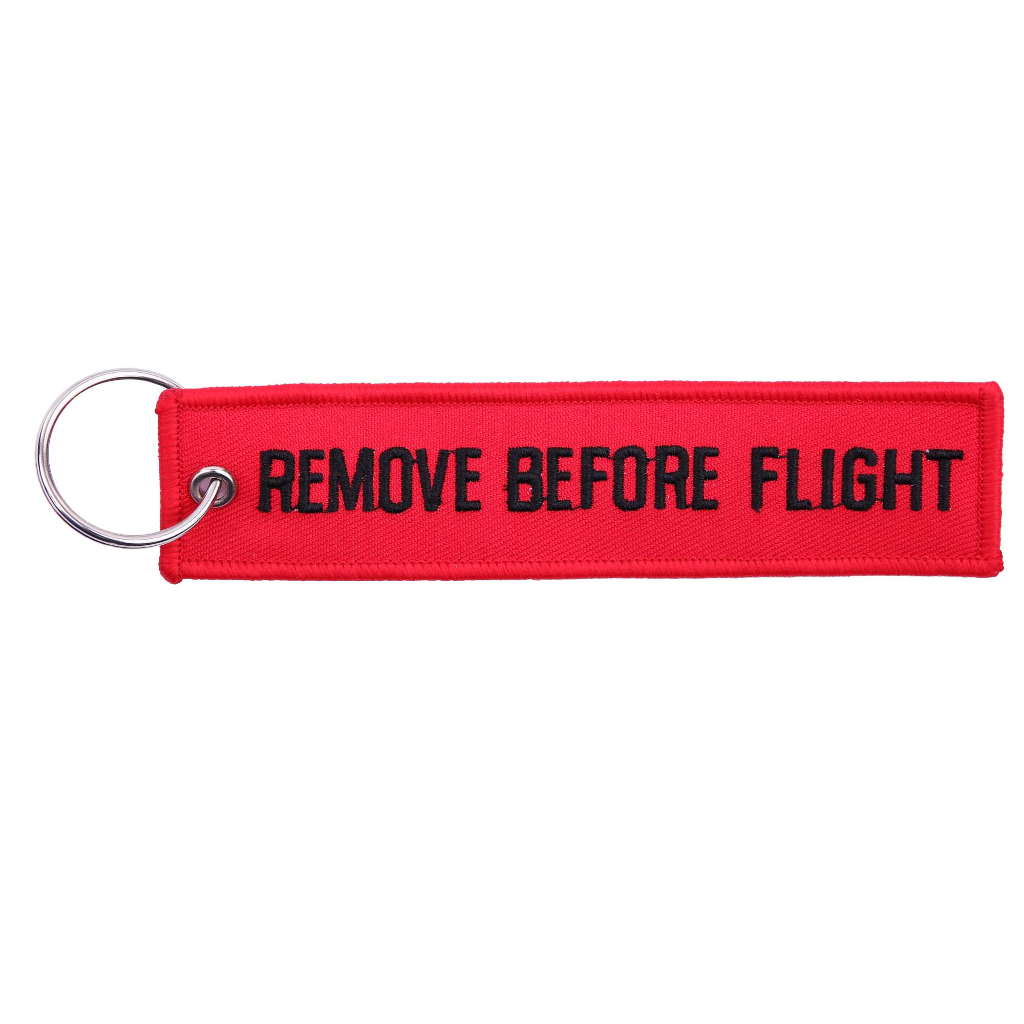 Klíčenka Remove Before Flight červeno/černá