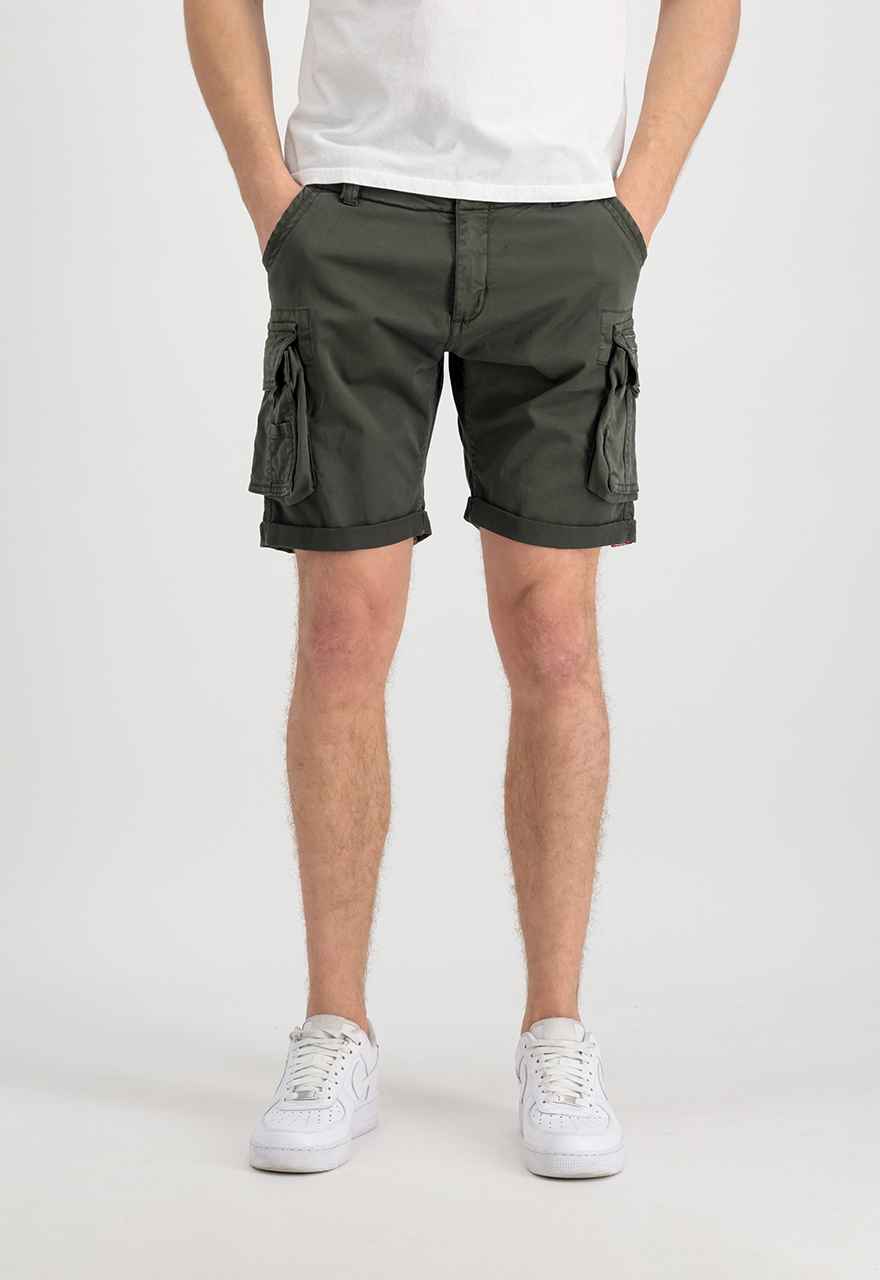 Šortky Alpha Industries Crew Short šedočerné
