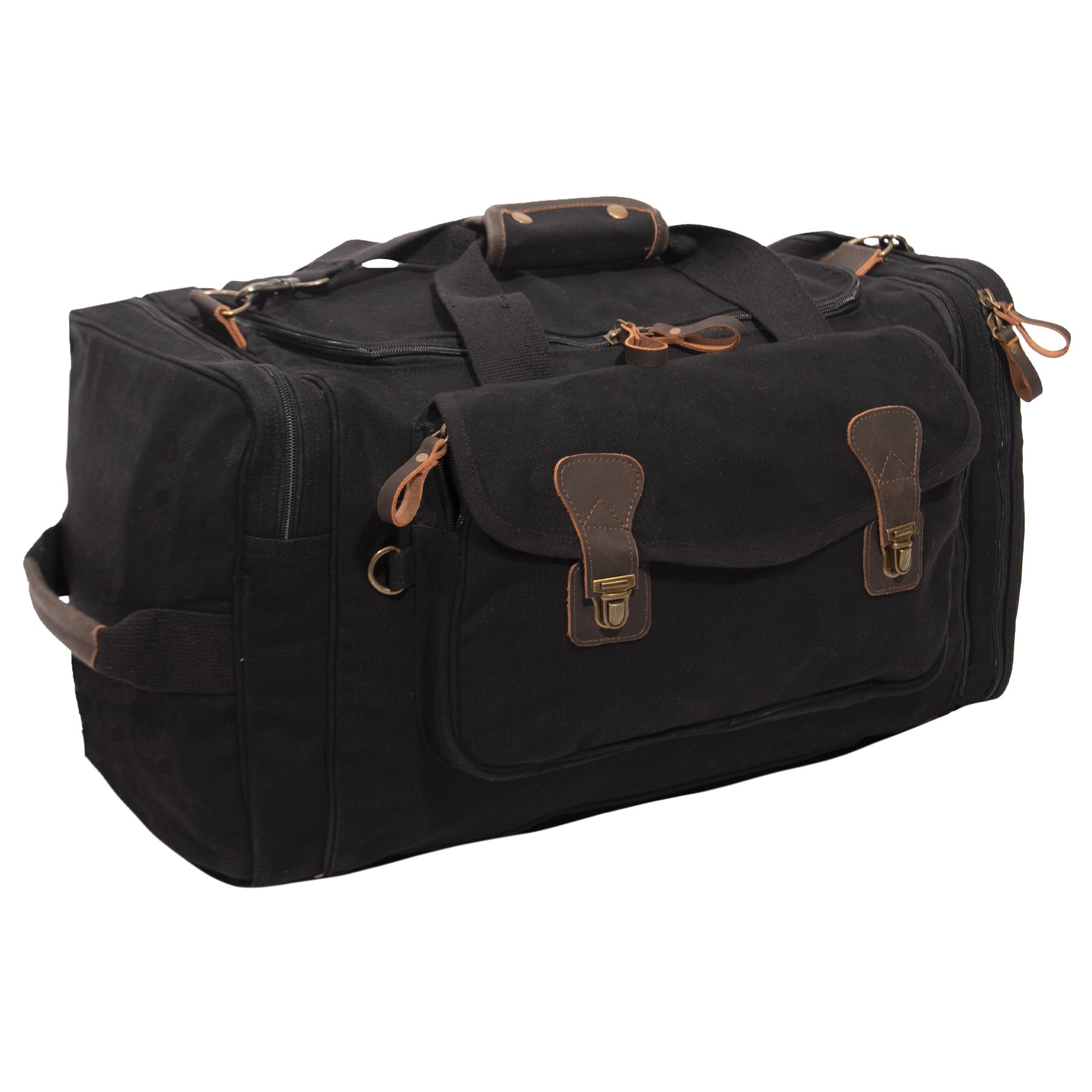 Taška přes rameno Canvas Extended Stay Travel Duffle černá 55L