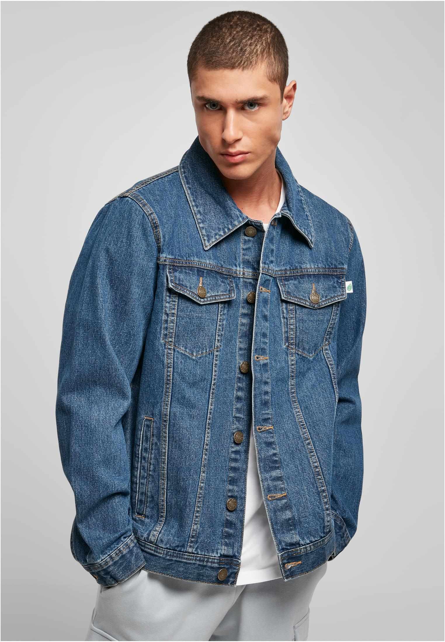 bunda Organic Basic Denim Jacket mid indigo washed