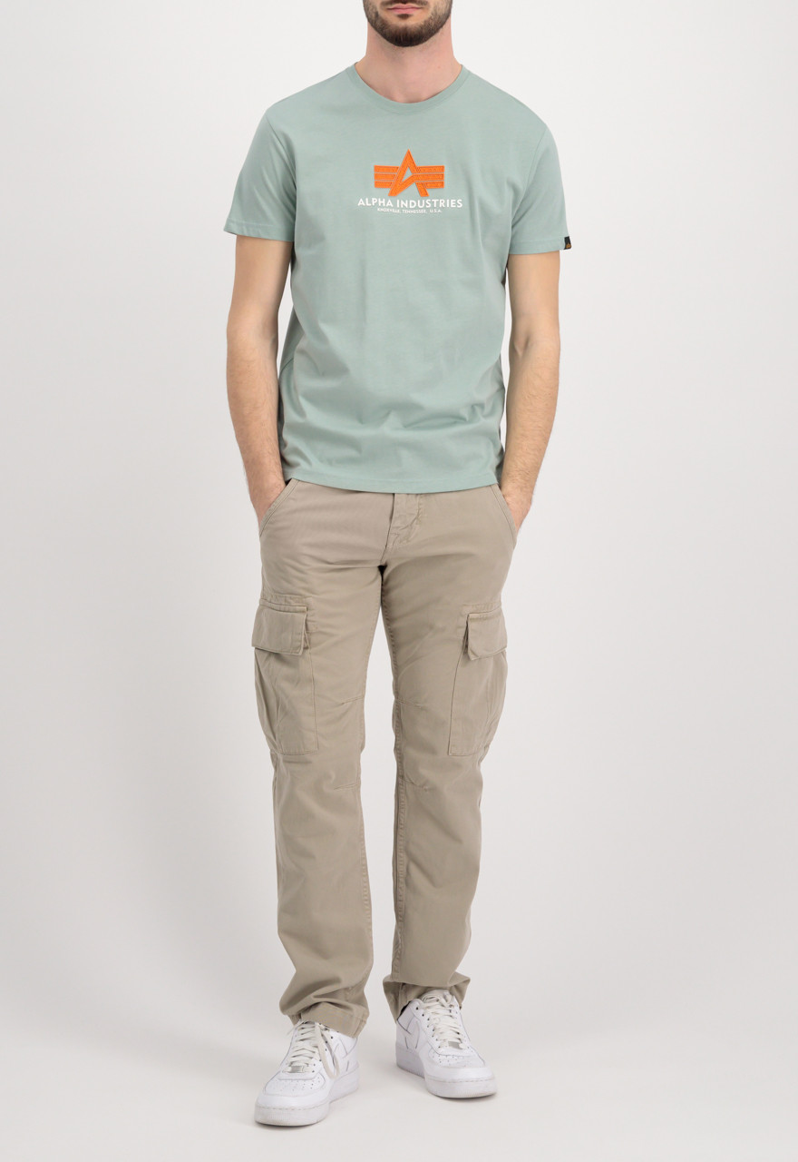 Tričko Basic T Rubber Print dusty green