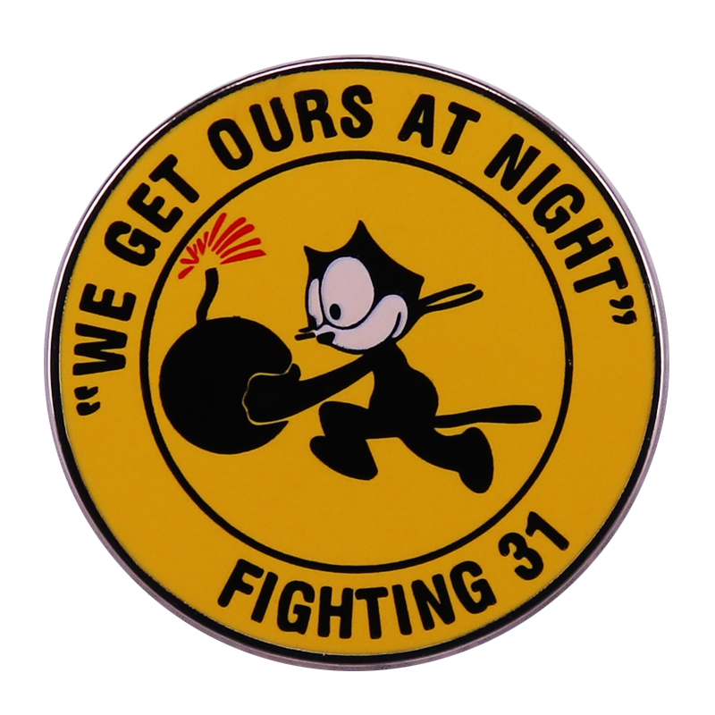 Smaltovaný odznak VFA-31 Fighting 31 "We Get Ours At Night"  25mm