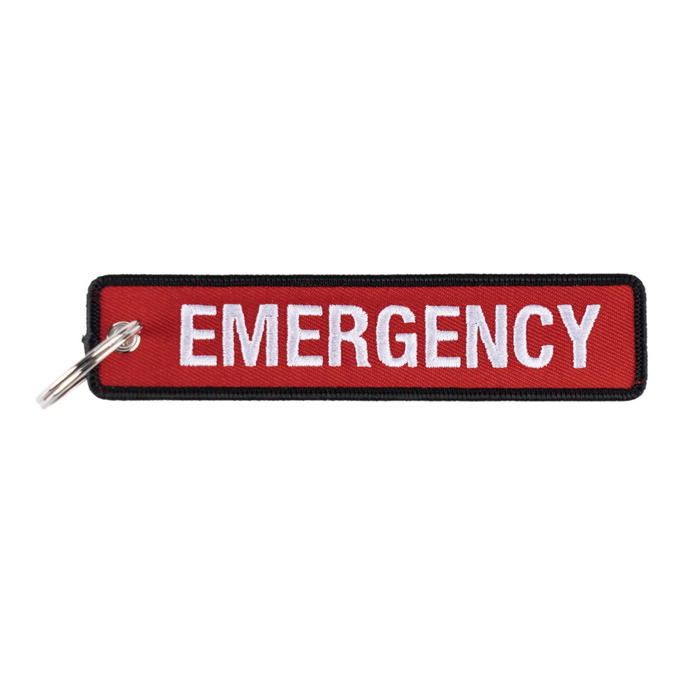 Klíčenka Emergency bílo/červená