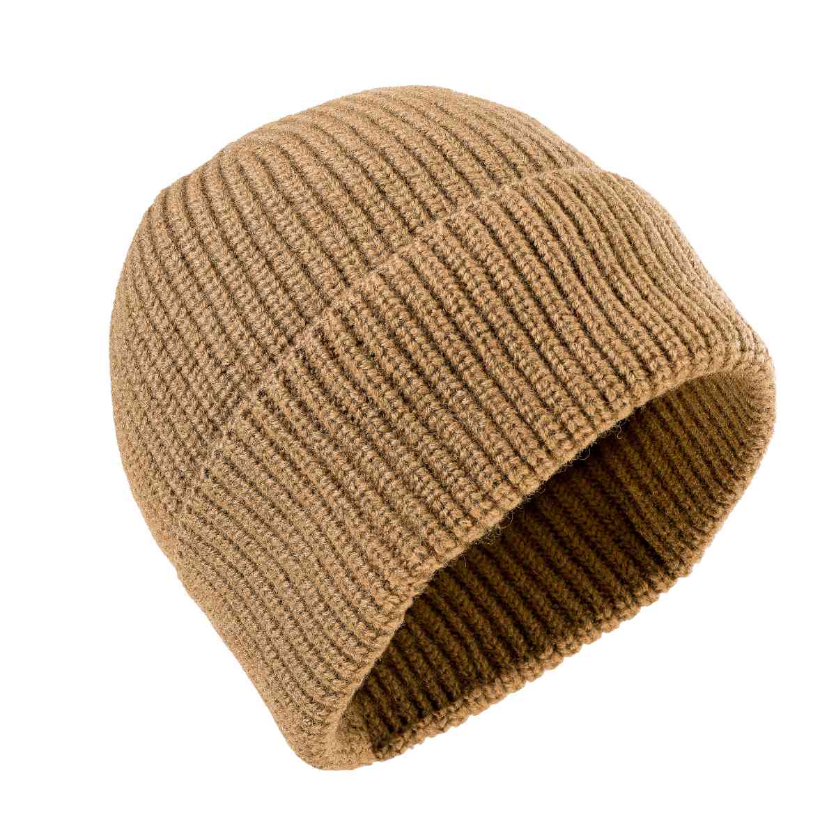Čepice zimní pletená Classic Merino vlna coyote