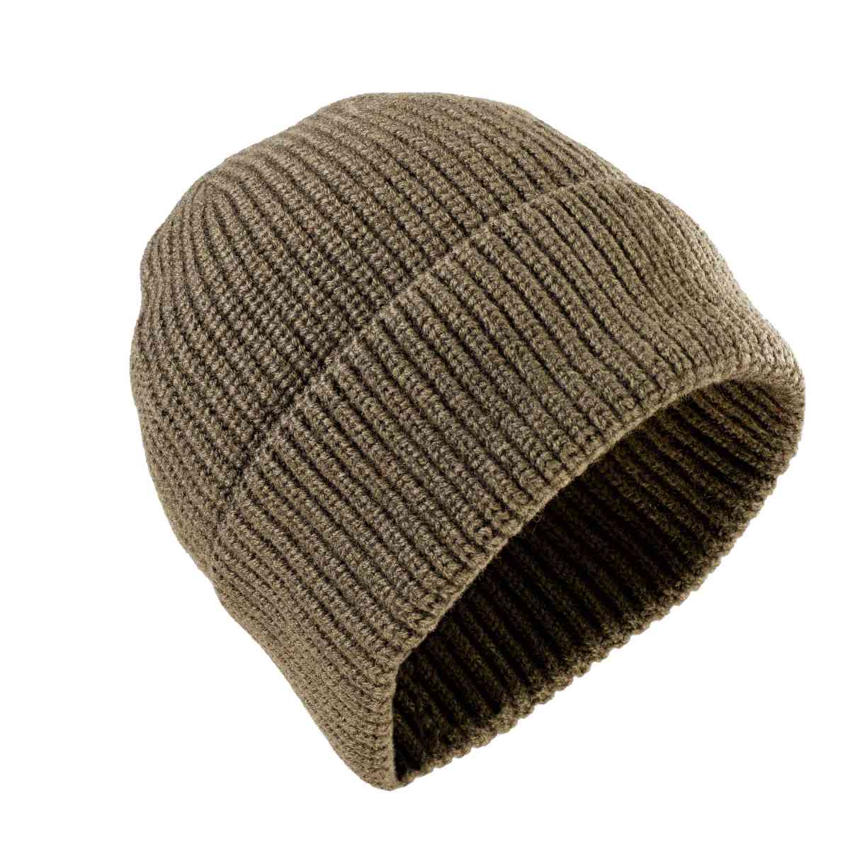 Čepice zimní pletená Classic Merino vlna olivová