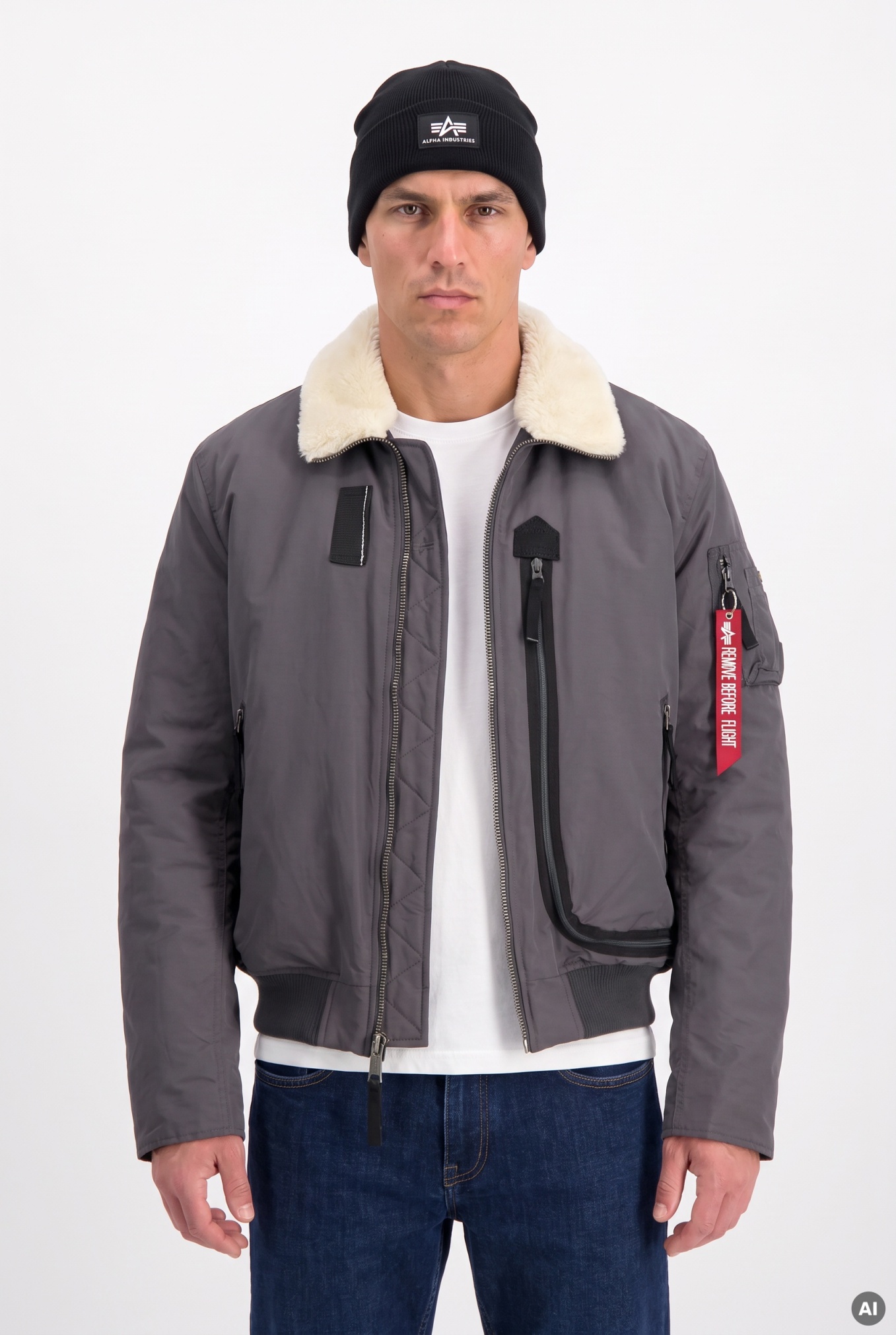 Bunda DA-3 Bomber vintage grey