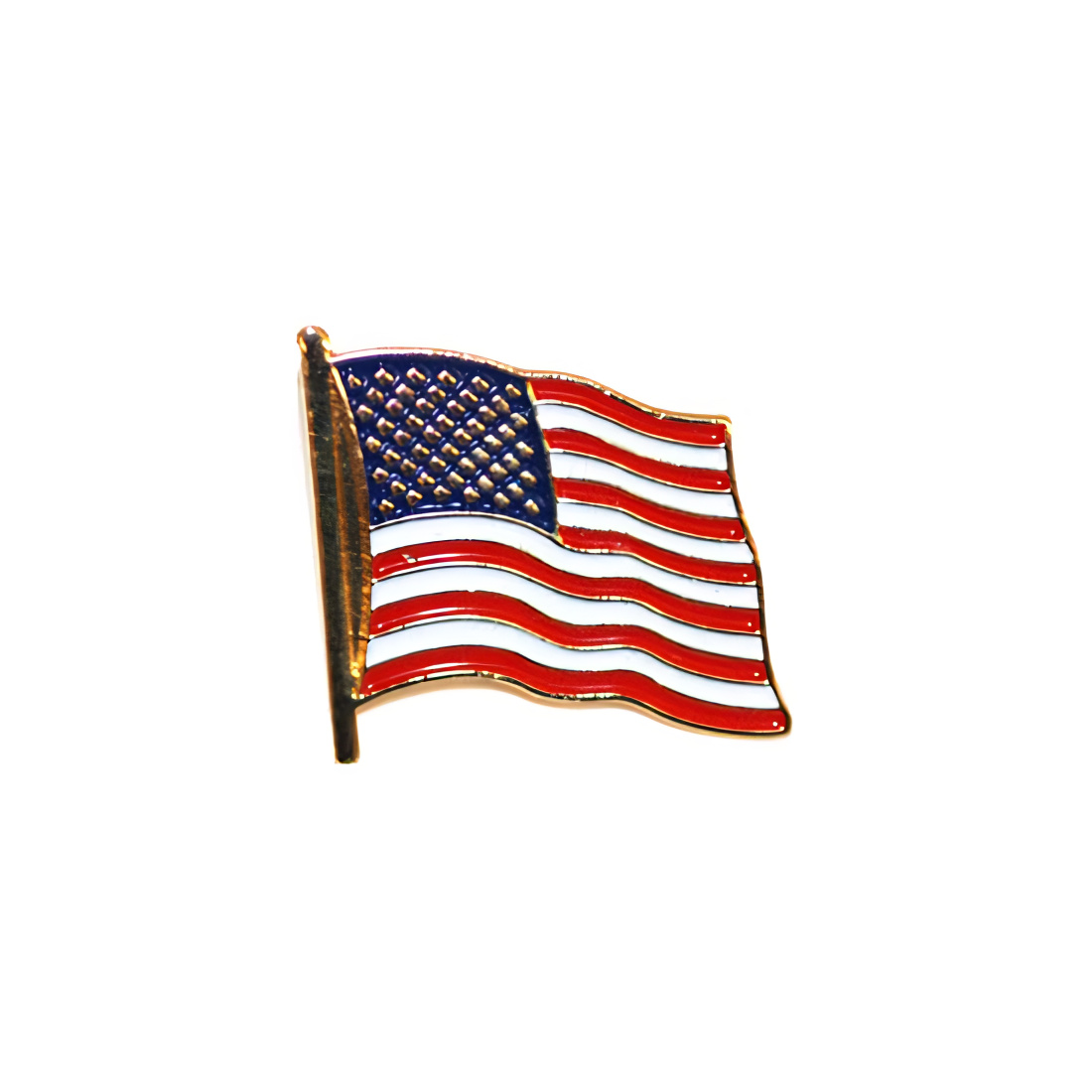 Odznak s vlajkou USA zlatý vlající 20 x 20 mm