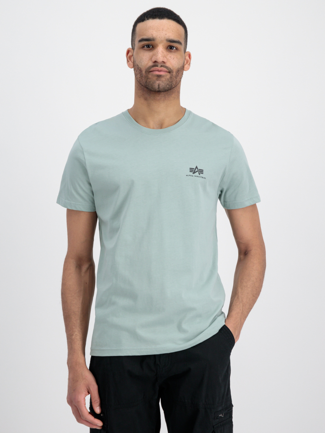 Tričko Basic T Small Logo dusty green