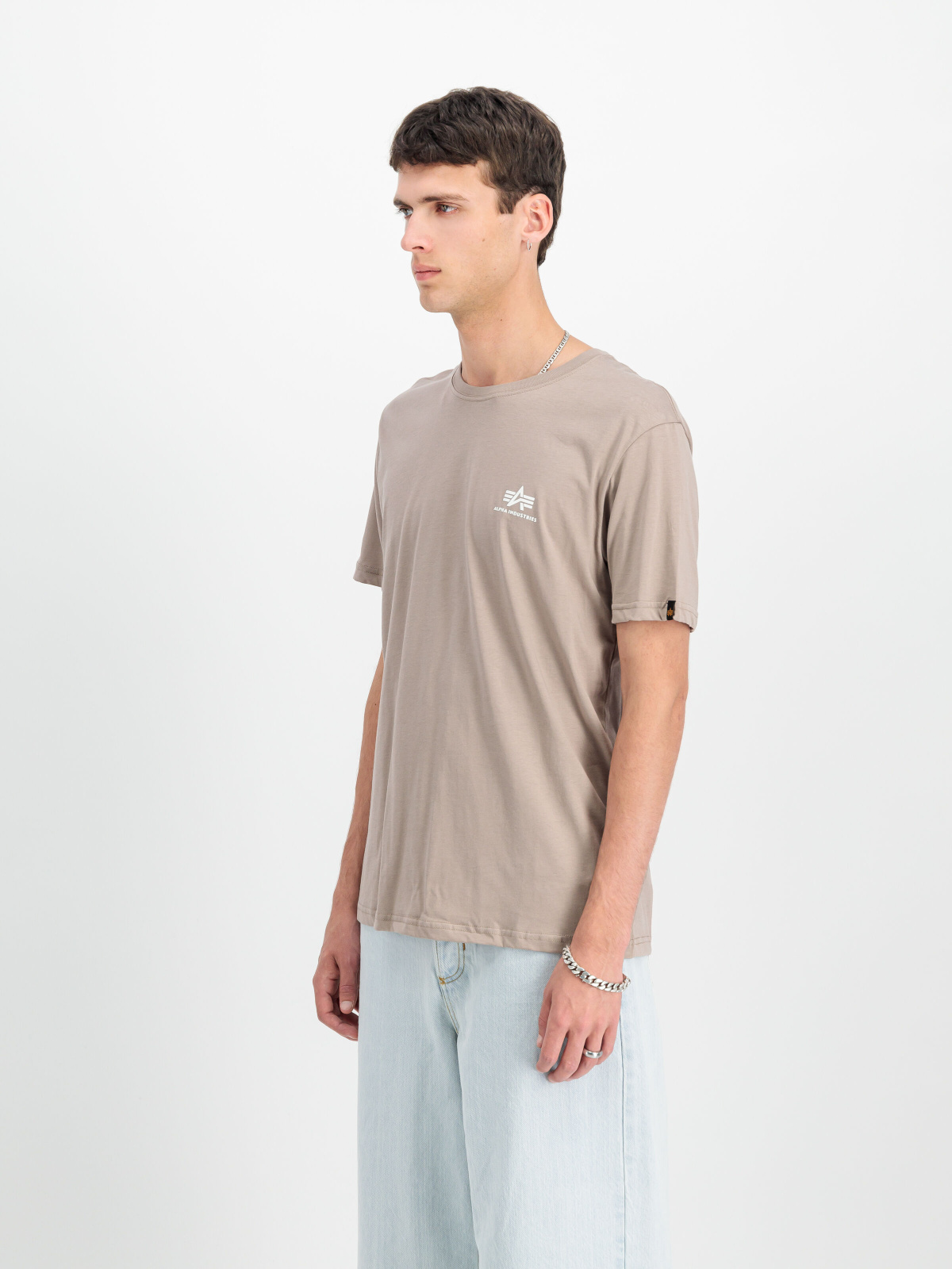 Tričko Basic T Small Logo vintage sand