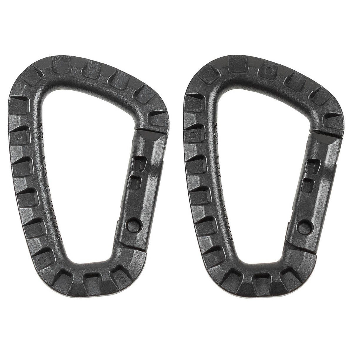 Karabina plastová D 7 mm x 8.5 cm černá 2 kusy