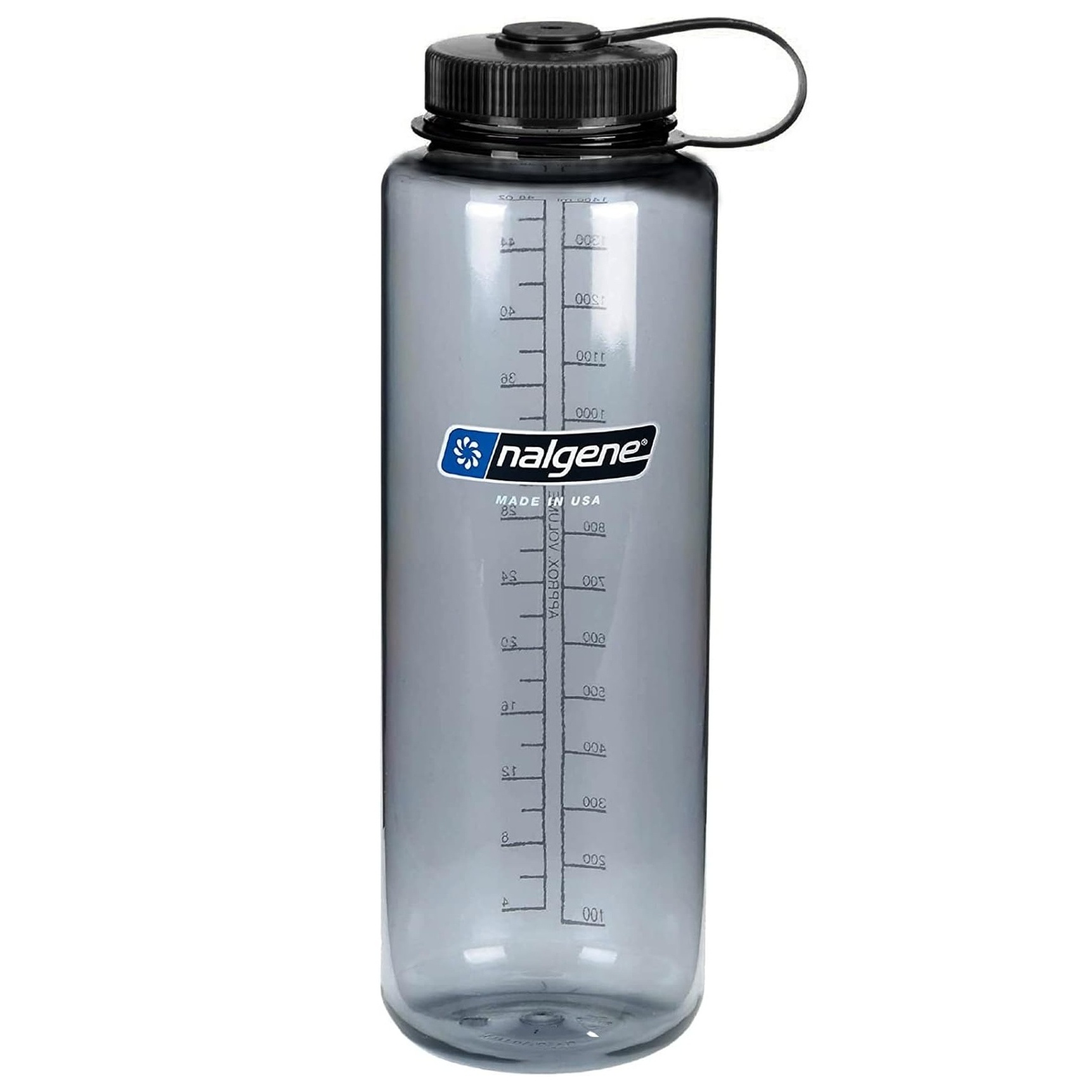 Láhev Nalgene Wide Mouth Grey Sustain/w Blck cap  1500 ml