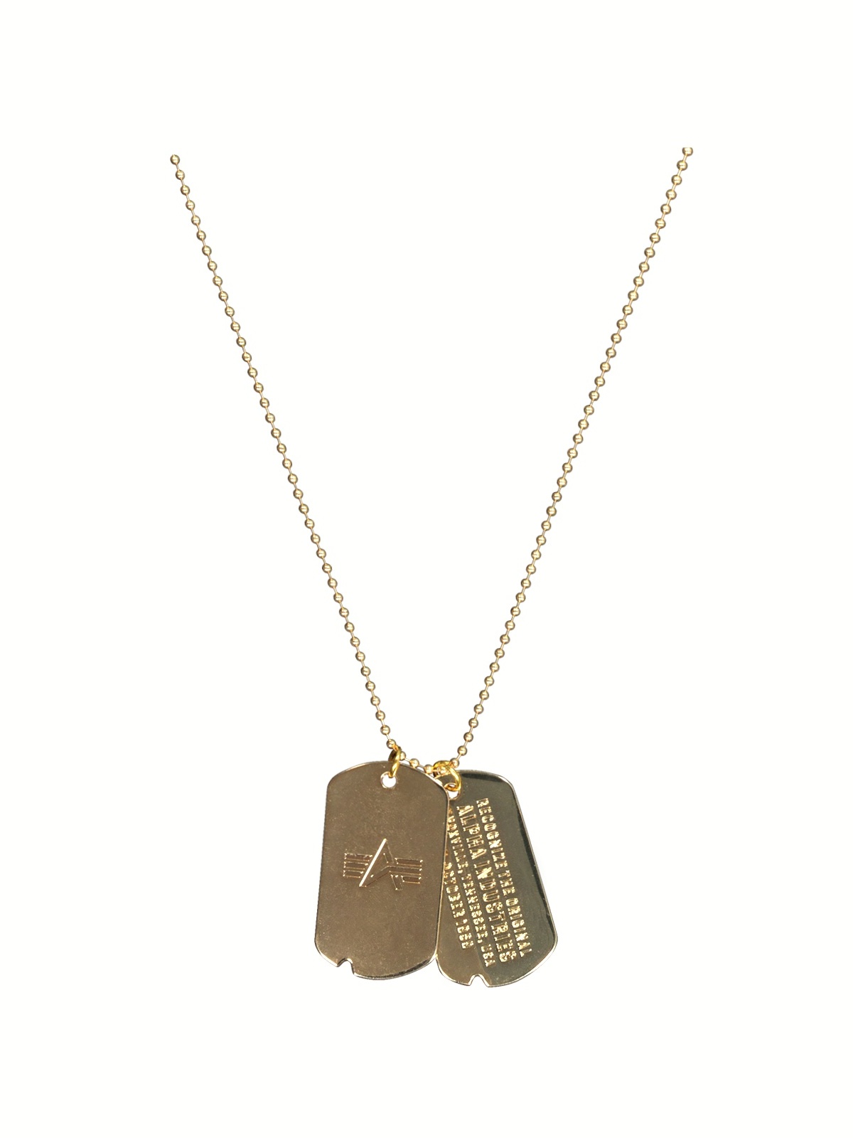 Řetízek s přívěšky Dog Tag Necklace gold