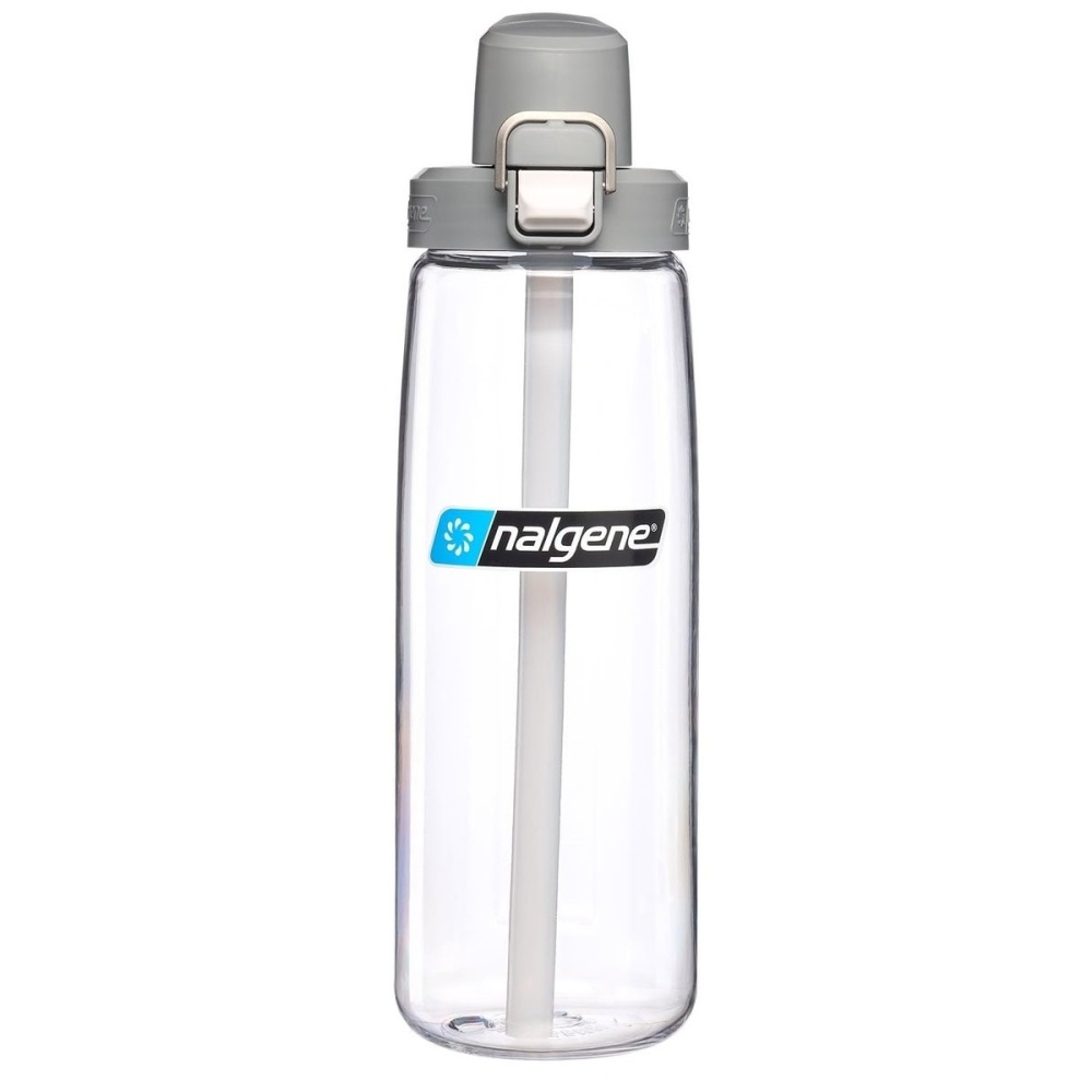 Láhev Nalgene FreshFlow Straw clear se šedým uzávěrem 700 ml