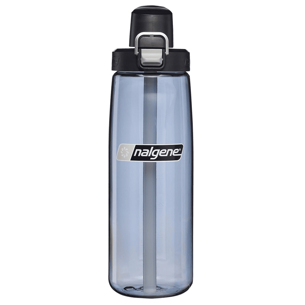 Láhev Nalgene FreshFlow Straw šedá s černým uzávěrem 700 ml