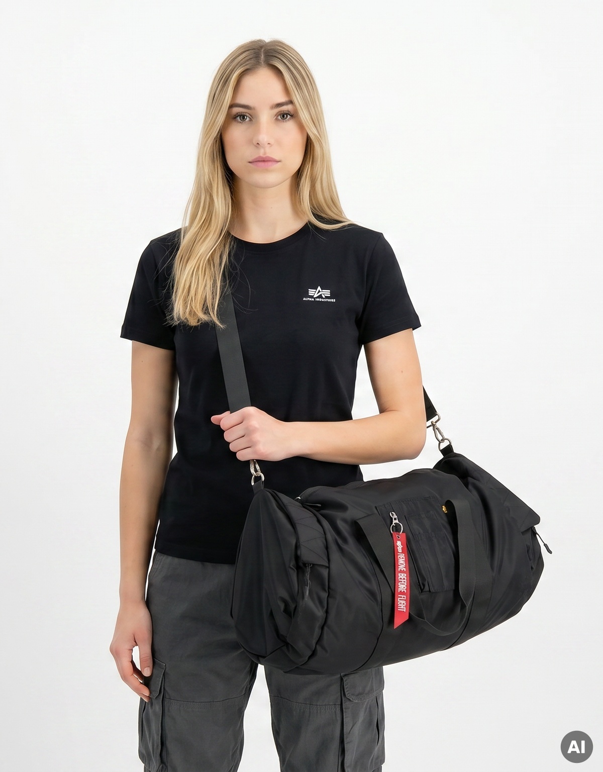 Sportovní taška Alpha Industries MA-1 Gym Bag černá