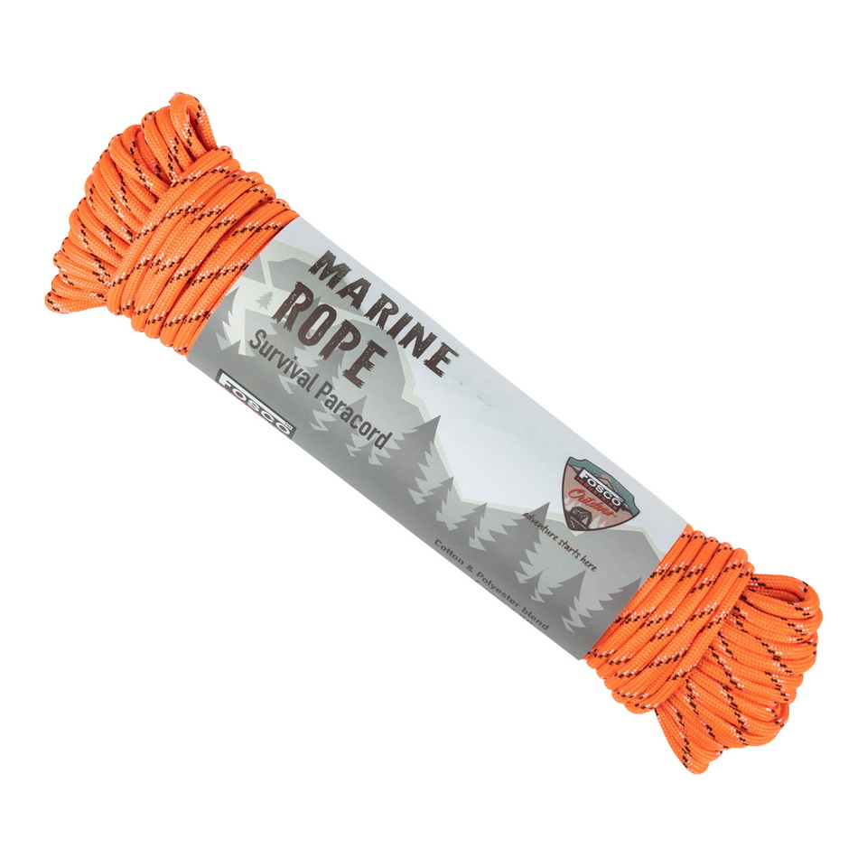 Survival námořní paracord MARINE ROPE oranžový 30m 4mm