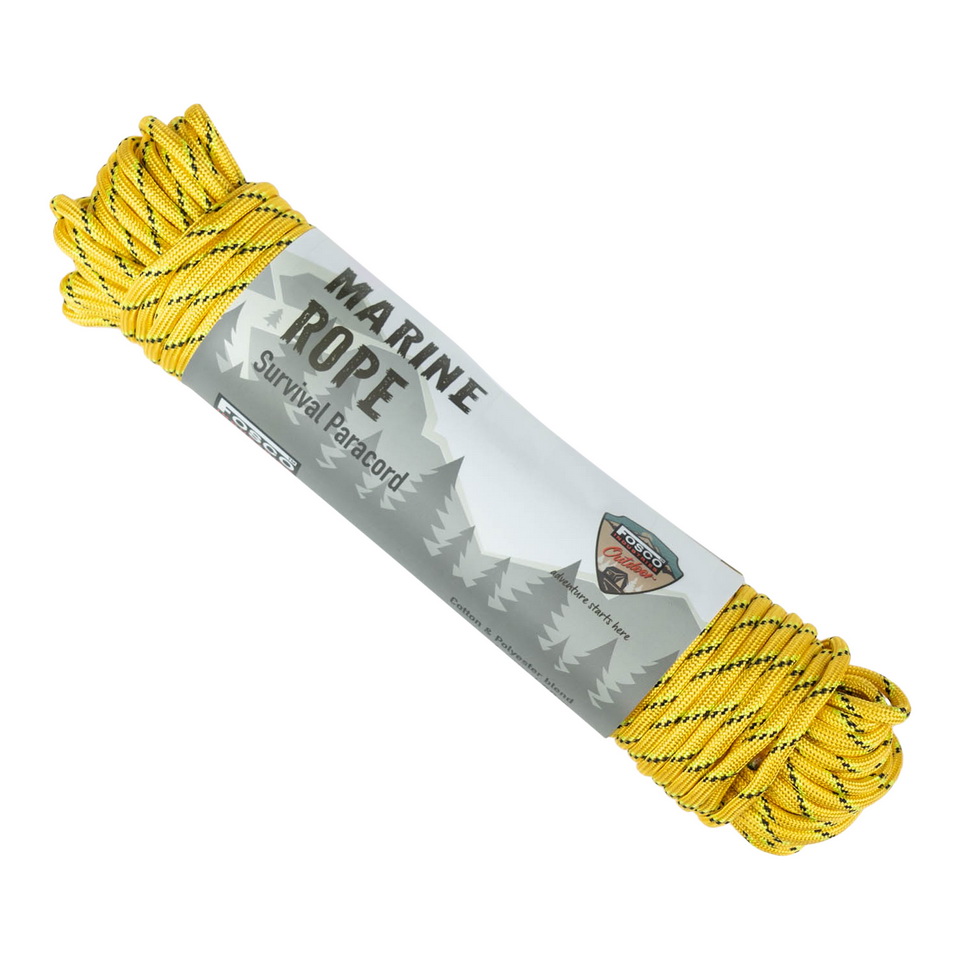 Survival námořní paracord MARINE ROPE žlutý 30m 4mm