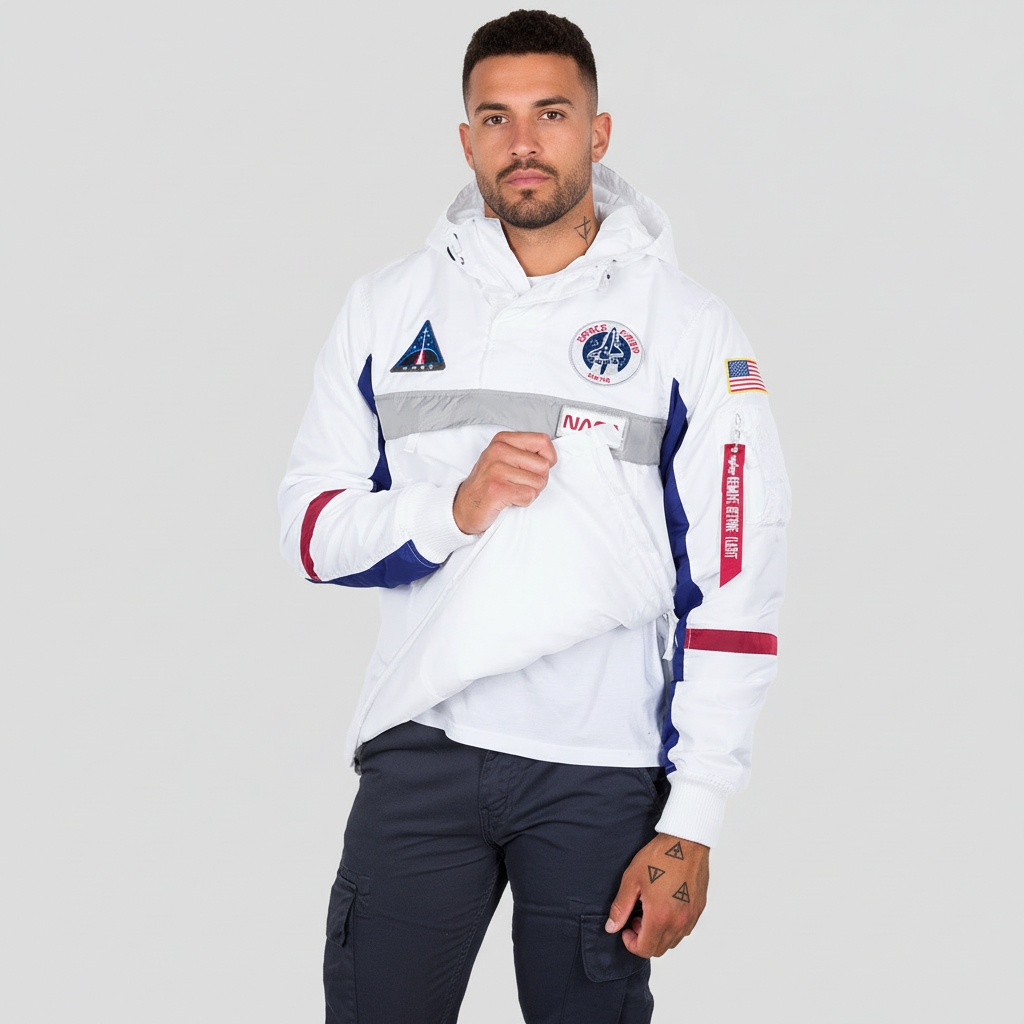 Bunda Space Camp Anorak white