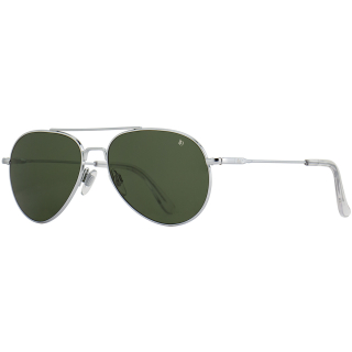 sluneční brýle General GN208 stříbrné se zelenými nylonovými polarizovanými skly