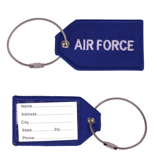 jmenovka na zavazadlo AIR FORCE 8 x 5cm modrá