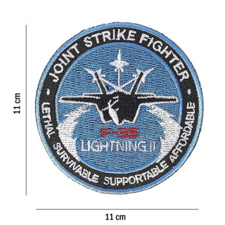 nášivka Joint Strike Fighter F-35 světle modrá