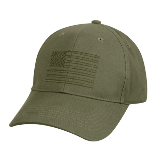 čepice s vlajkou USA zelená