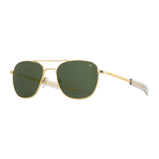 sluneční brýle Original Pilot OP103 zlaté se zelenými nylonovými skly