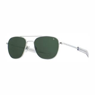 sluneční brýle Original Pilot OP327 stříbrné se zelenými skly polarizovaná