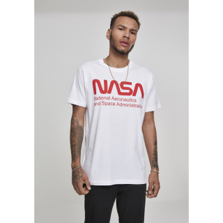 tričko NASA Worm National Aeronautics bílé