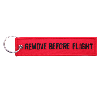 klíčenka Remove Before Flight červeno/černá