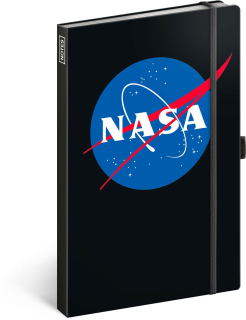 notes NASA linkovaný černý 13 × 21 cm