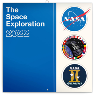 poznámkový kalendář NASA ENG 2022 30 × 30 cm