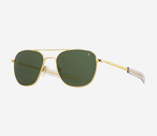 sluneční brýle Original Pilot OP111 zlaté se zelenými nylonovými skly polarizovaná