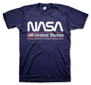 tričko NASA - United States námořní modrá