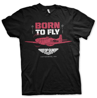 tričko Top Gun - Born To Fly černé