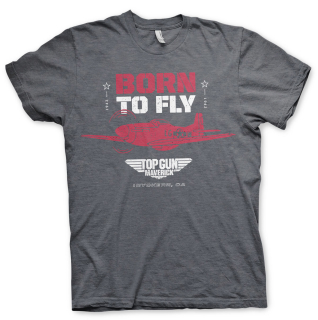 tričko Top Gun - Born To Fly tmavě šedé