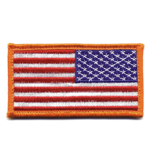 nášivka US vlajka 4,5x8,5 cm reverzní oranžový okraj