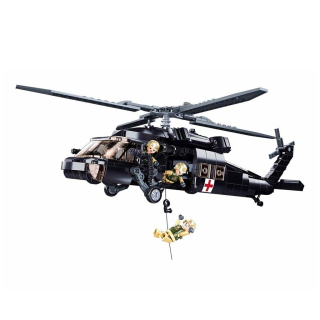Army Model Bricks M38-B1012 zdravotniclý vrtulník UH-60 Black Hawk