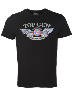 tričko Top Gun Wings s výšivkou černé