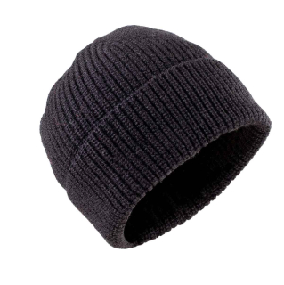 čepice zimní pletená Classic Merino vlna černá