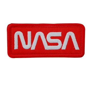 nášivka NASA bílá/červený podklad velcro